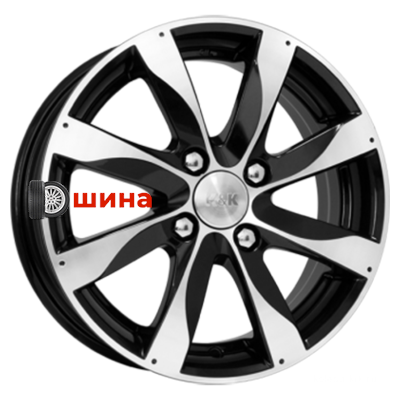 K&K Джемини (КС480) 5,5x14/4x100 ET39 D67,1 Алмаз черный