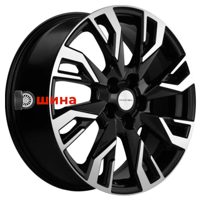 Khomen Wheels KHW1809 (Geely Coolray) 7x18/5x114,3 ET53 D54,1 Black-FP
