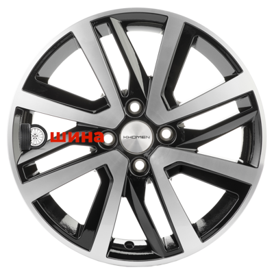 Khomen Wheels KHW1609 (Vesta/Largus) 6x16/4x100 ET50 D60,1 Black-FP