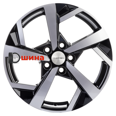 Khomen Wheels KHW1712 (Octavia) 7x17/5x112 ET49 D57,1 Black-FP