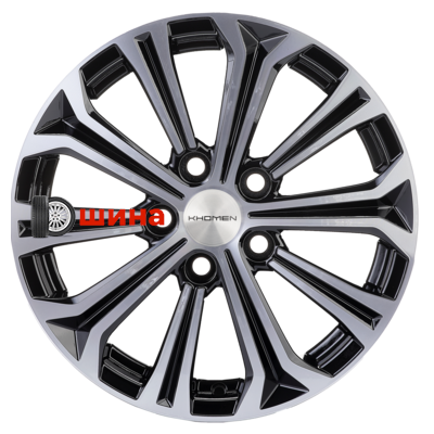 Khomen Wheels KHW1610 (Octavia) 6,5x16/5x112 ET46 D57,1 Black-FP