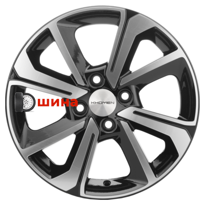 Khomen Wheels KHW1501 (XRay) 6x15/4x100 ET37 D60,1 Black-FP