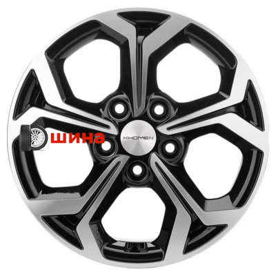 Khomen Wheels KHW1606 (Corolla) 6,5x16/5x114,3 ET45 D60,1 Black-FP