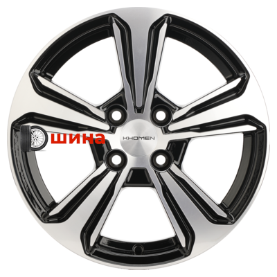 Khomen Wheels KHW1502 (Solaris I) 6x15/4x100 ET48 D54,1 Black-FP