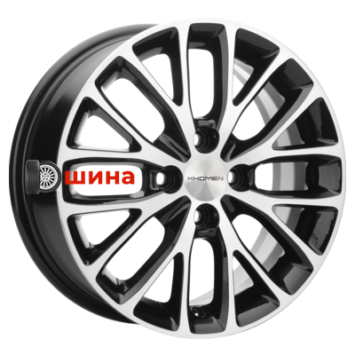 Khomen Wheels KHW1506 (Lada Granta) 6x15/4x98 ET36 D58,6 Black-FP