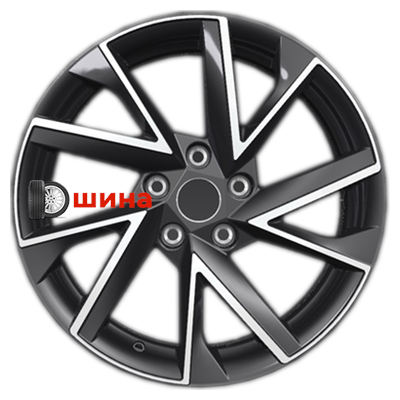 Khomen Wheels KHW1714 (Octavia) 7x17/5x112 ET49 D57,1 Black-FP