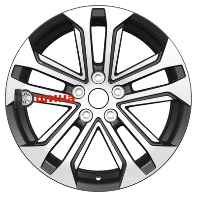 Khomen Wheels KHW1803 (Kodiaq/Tiguan) 7x18/5x112 ET43 D57,1 Black-FP