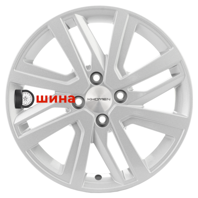 Khomen Wheels KHW1609 (Rio I/Solaris I) 6x16/4x100 ET48 D54,1 F-Silver