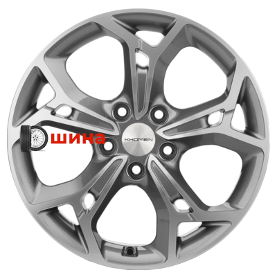 Khomen Wheels KHW1702 (Octavia) 7x17/5x112 ET49 D57,1 Gray-FP