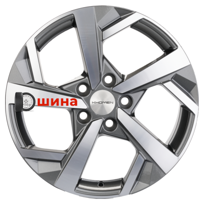 Khomen Wheels KHW1712 (Tiguan) 7x17/5x112 ET43 D57,1 Gray-FP