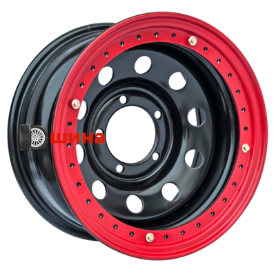 Off-Road Wheels УАЗ 8x16/5x139,7 ET-24 D110 черный с бедлоком (красный)