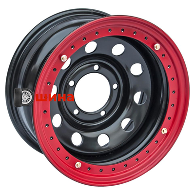Off-Road Wheels УАЗ 10x16/5x139,7 ET-44 D110 черный с бедлоком (красный)