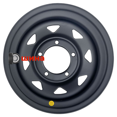 Off-Road Wheels УАЗ 8x15/5x139,7 ET-19 D110 Черный матовый (треуг. мелкий)