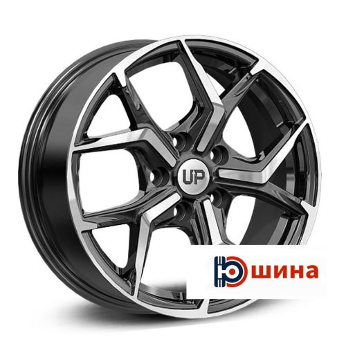 Wheels UP Up120 R16 / 6.5J PCD 5x110 ЕТ 38 ЦО 65.1  Литой / Черный с полированной лицевой поверхностью